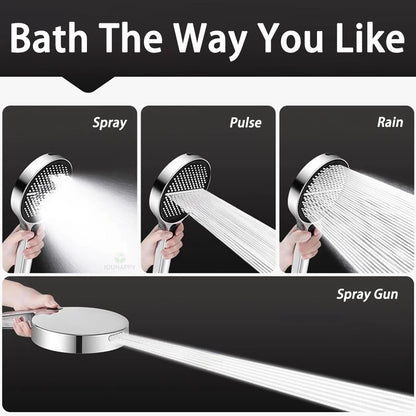 UltraHead – 4-Mode High-Pressure Handheld Shower Head (15cm)