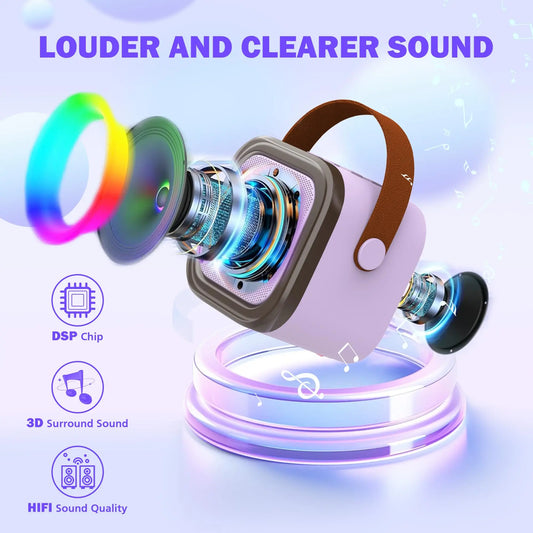 [IMPORTED] PartyBox Duo – Mini Wireless Karaoke Speaker with 2 Microphones & RGB Lights