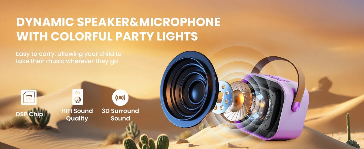 [IMPORTED] PartyBox Duo – Mini Wireless Karaoke Speaker with 2 Microphones & RGB Lights