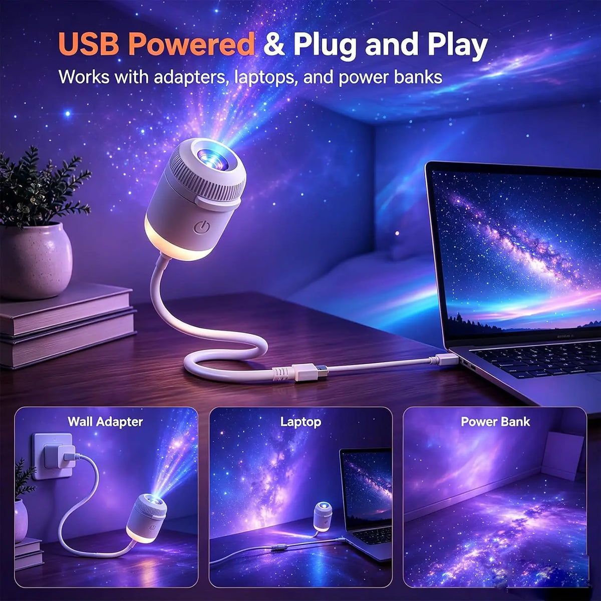 5D Dynamic Galaxy & Ocean Wave Holographic Projector
