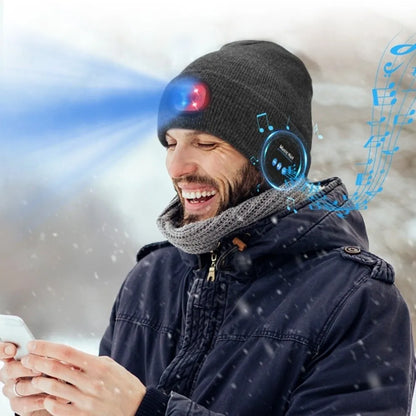 GlowBeat LED Bluetooth Beanie Hat