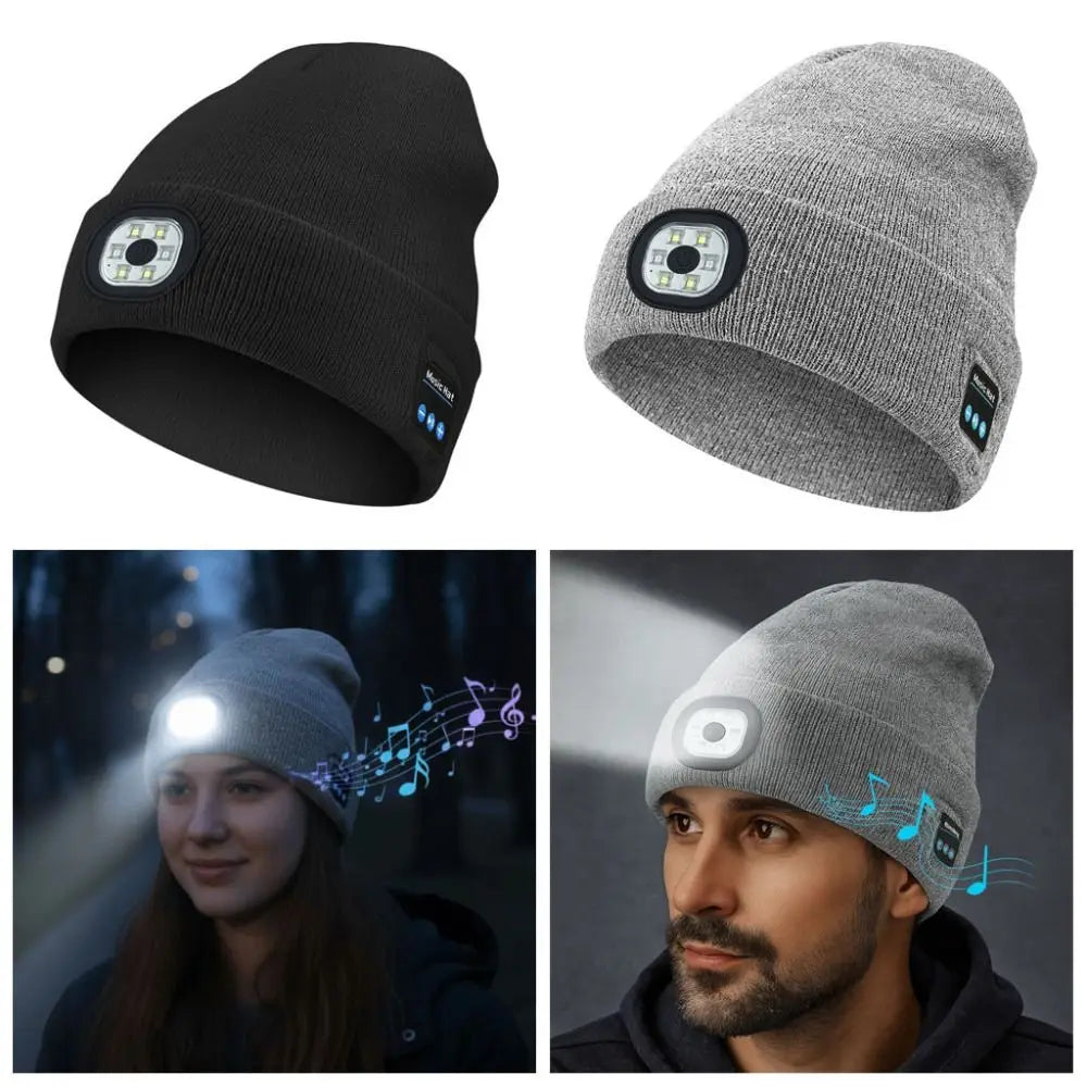 GlowBeat LED Bluetooth Beanie Hat