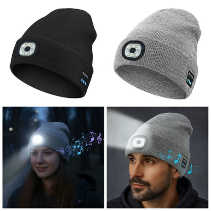 GlowBeat LED Bluetooth Beanie Hat