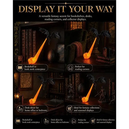 Dragonfire Bookshelf Nook Light