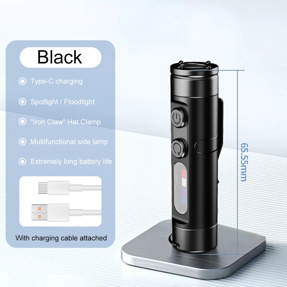 Pocket Beam: Mini Super Bright Flashlight for Camping, Emergencies & Hands-Free Use