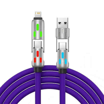 4-in-1 USB-C PD Fast Charging & Data Transfer Cable (240W | Universal Compatibility)