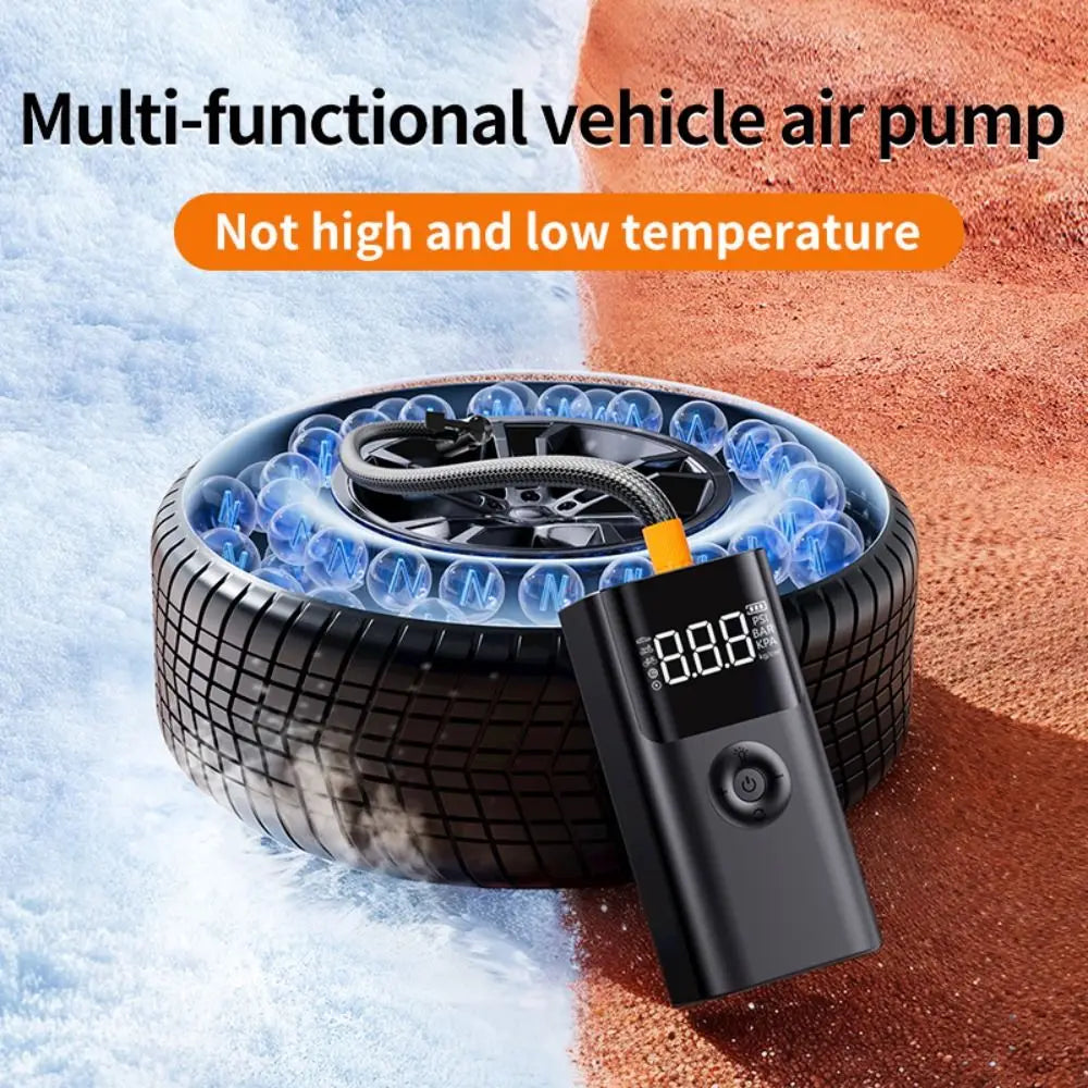 4 In 1 Car Jump Starter - Air Pump High Precision Portable Air Compressor For Car/Motorcycle/ Bicycle