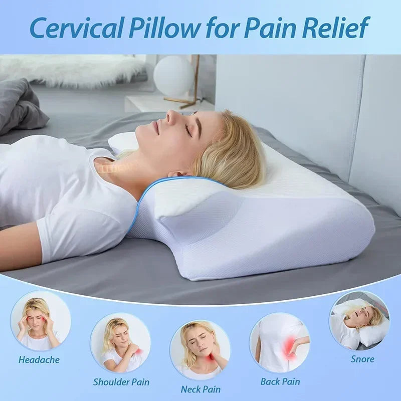 Ergonomic Butterfly Memory Foam Cervical Pillow