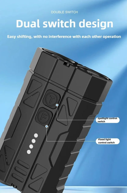 Portable White Laser Flashlight Dual