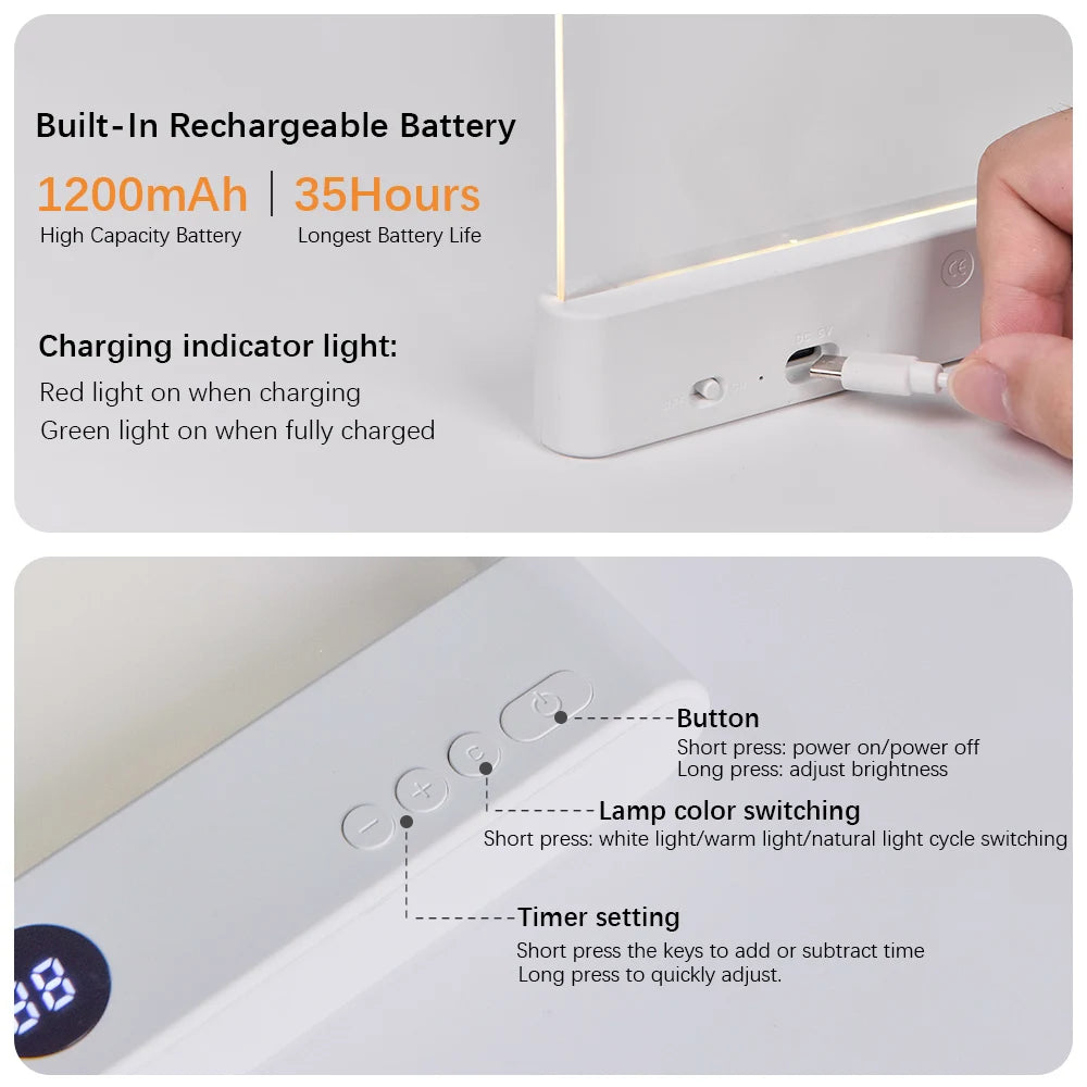 LED Book Light and Night Light 2 in 1