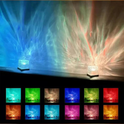 RGB Aurora Ocean Wave Projection Night Light