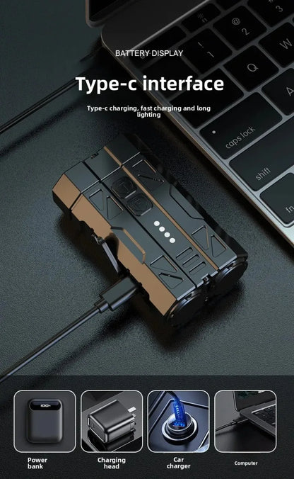 Portable White Laser Flashlight Dual