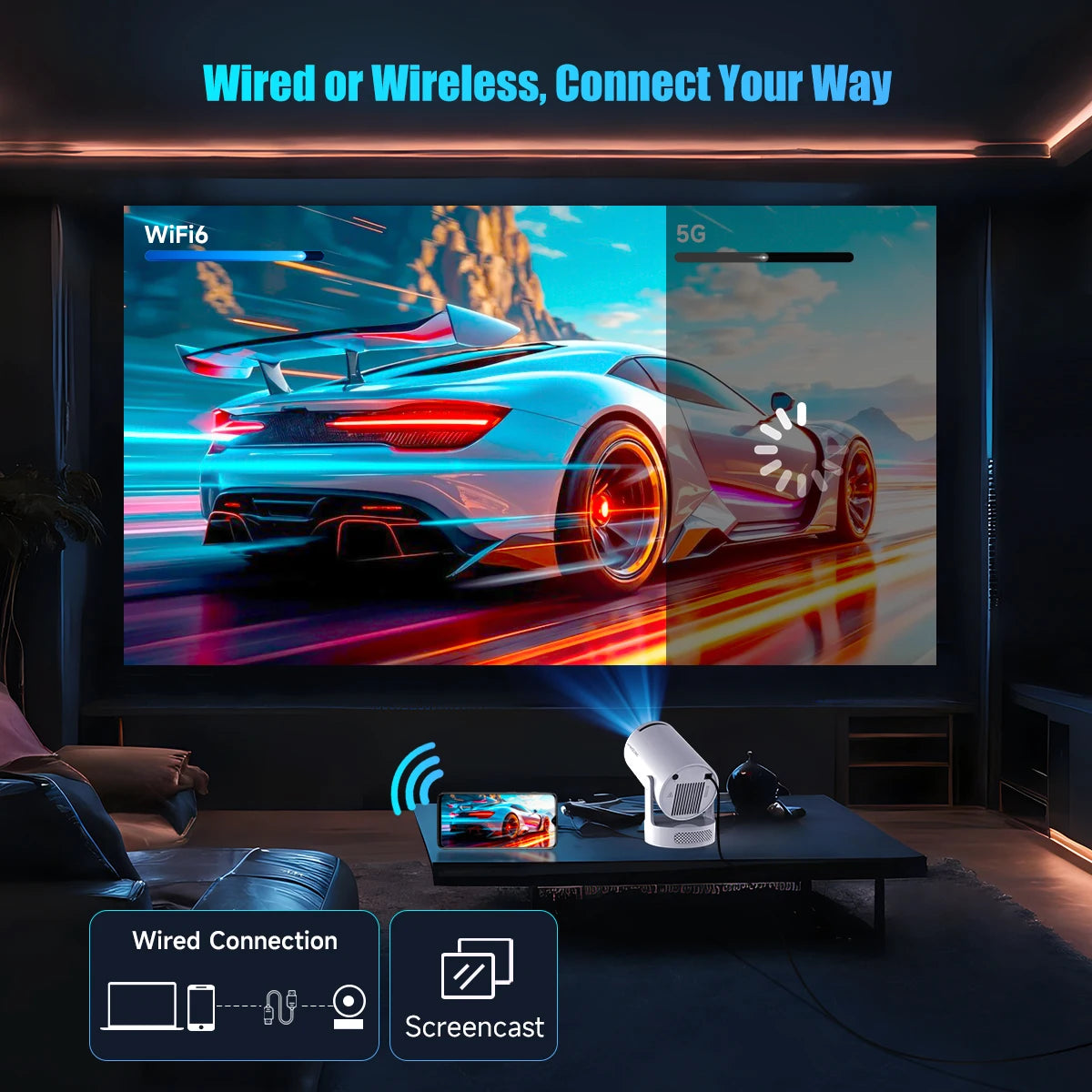 Beamly Projector – Smart 8K-Support Portable Projector