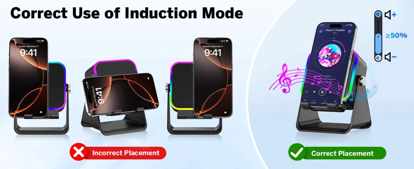 SoundGlow 5-in-1 Smart Induction Speaker