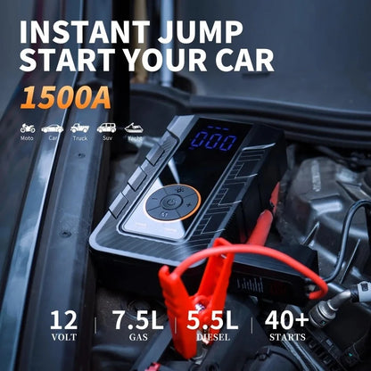 [IMP] 4-IN-1 Car Jump Starter with Air Compressor, Air Pump, Portable Power Bank, Tire Inflator