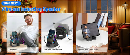 SoundGlow 5-in-1 Smart Induction Speaker
