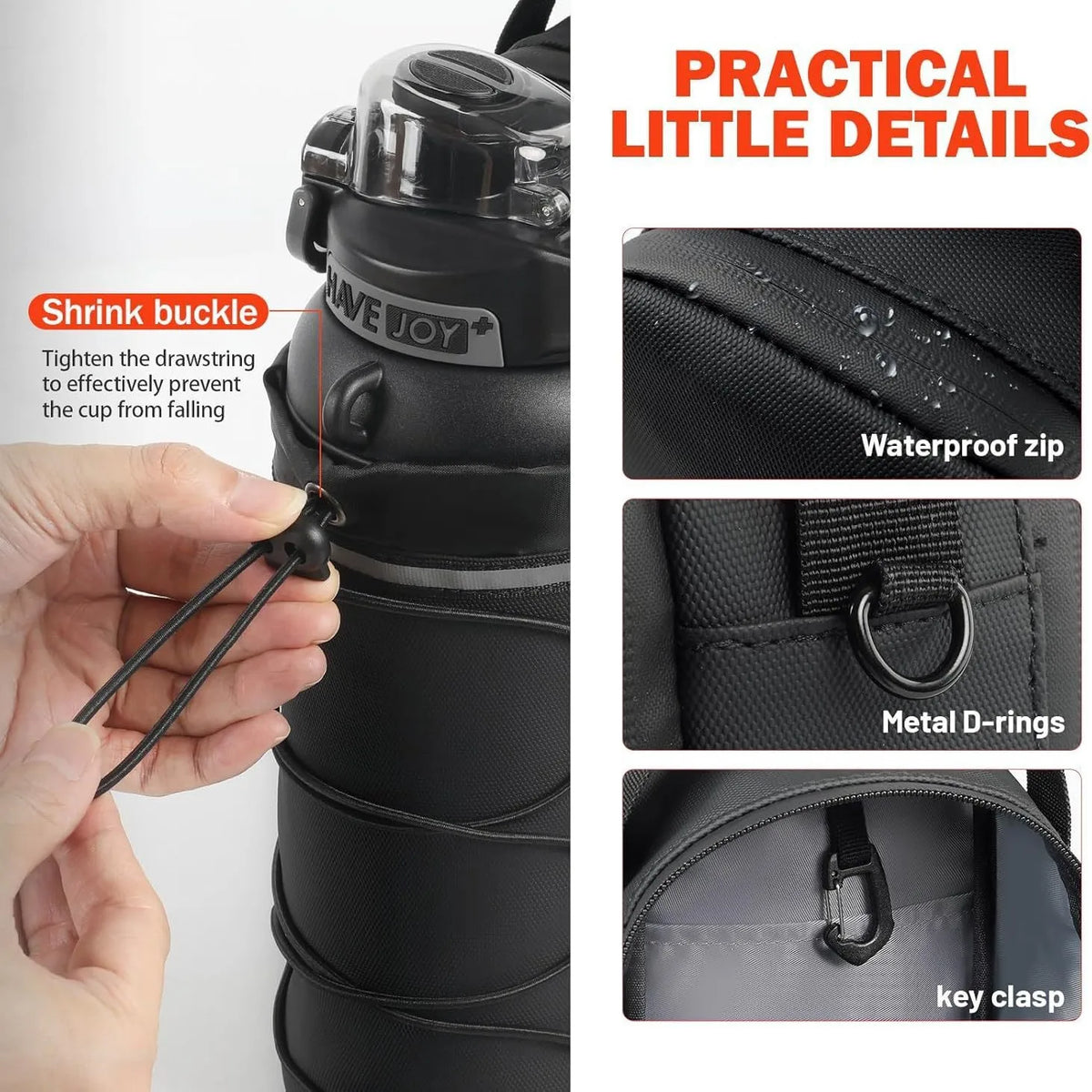 Magnetic Reflective Water Bottle Holder Bag