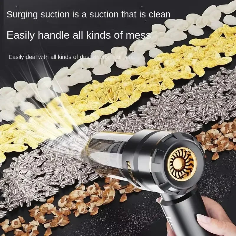 TurboClean Pro – Cordless Mini Car Vacuum Cleaner
