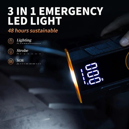 [IMP] 4-IN-1 Car Jump Starter with Air Compressor, Air Pump, Portable Power Bank, Tire Inflator