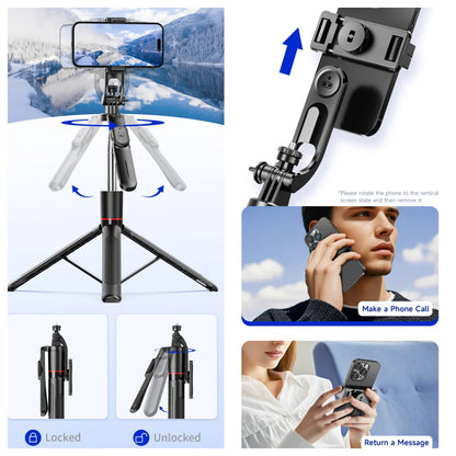 Wireless Bluetooth Selfie Stick Tripod – Extendable 170 cm Phone Stand