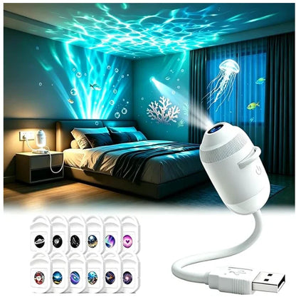 5D Dynamic Galaxy & Ocean Wave Holographic Projector