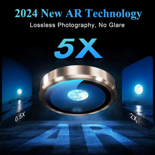 Full-Cover Tempered Glass Camera Lens Protector for iPhone