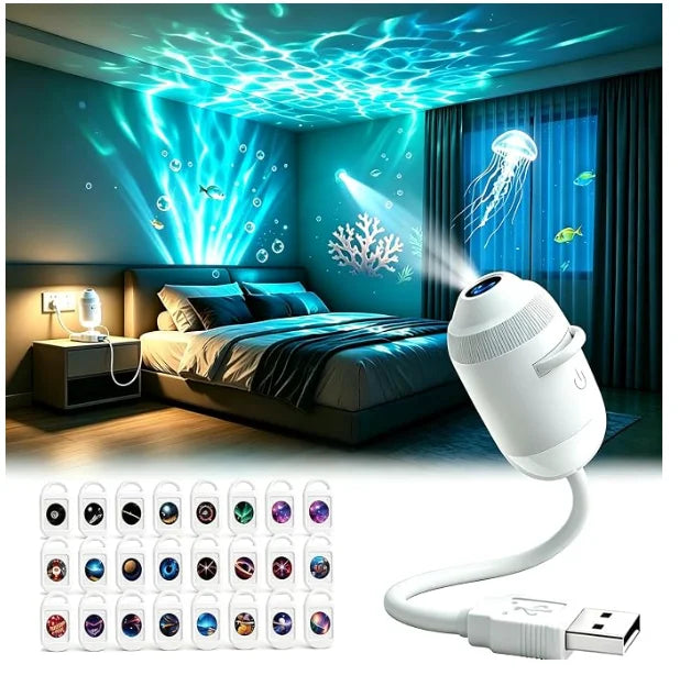 5D Dynamic Galaxy & Ocean Wave Holographic Projector