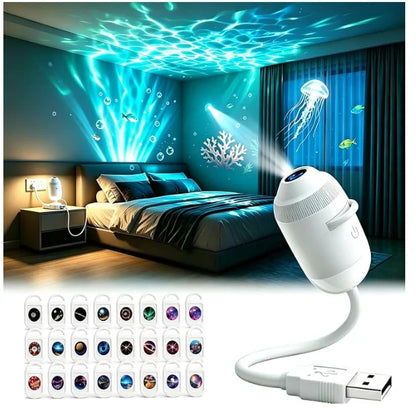 5D Dynamic Galaxy & Ocean Wave Holographic Projector