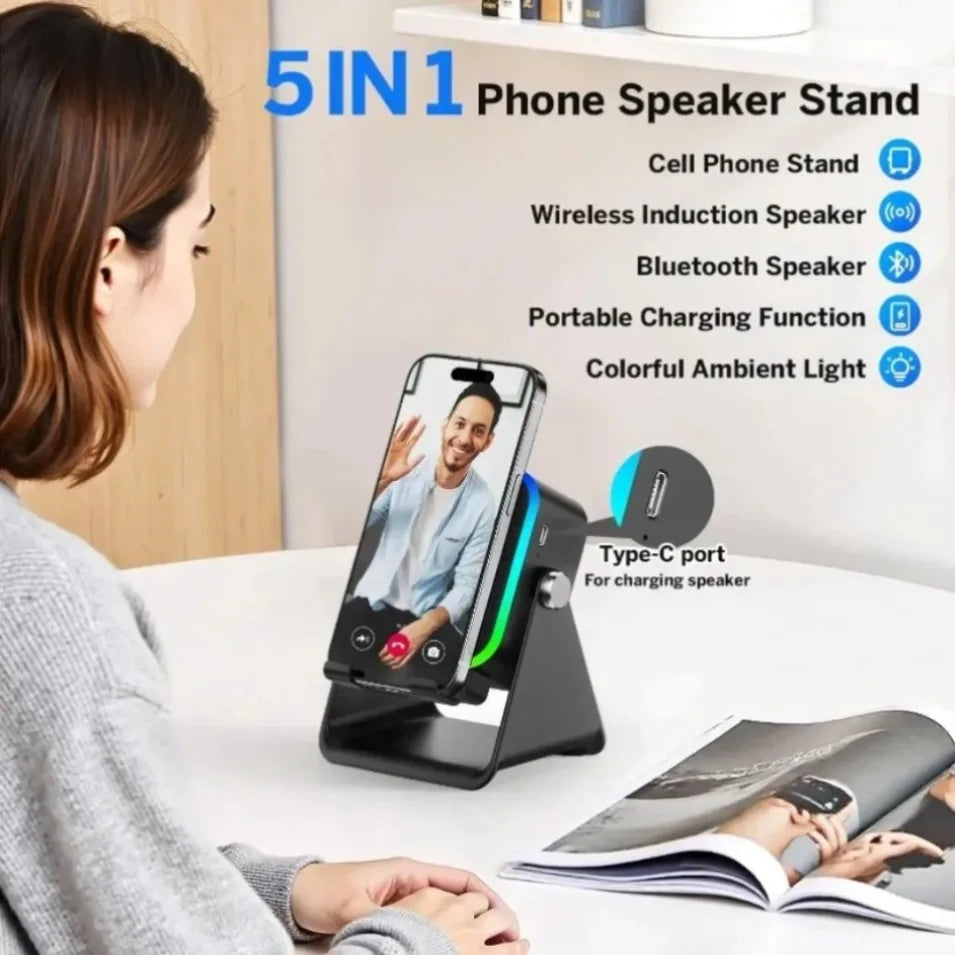 SoundGlow 5-in-1 Smart Induction Speaker