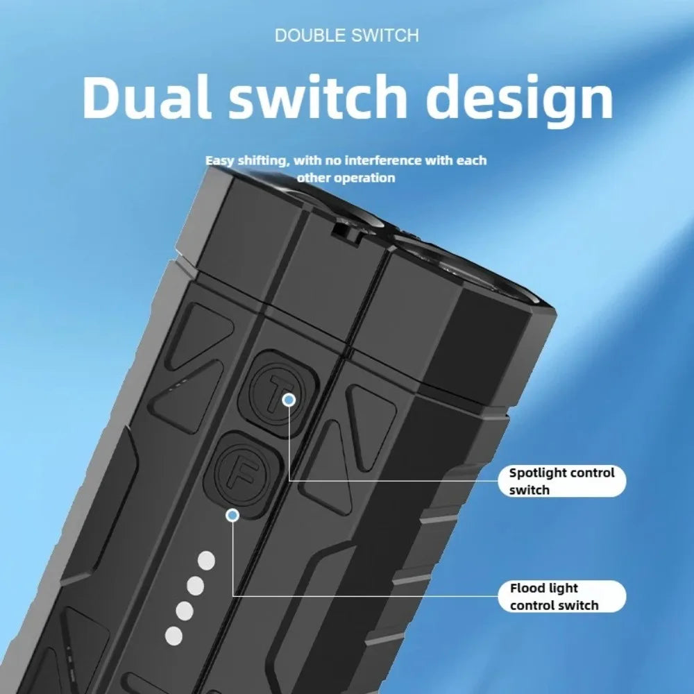 Portable White Laser Flashlight Dual
