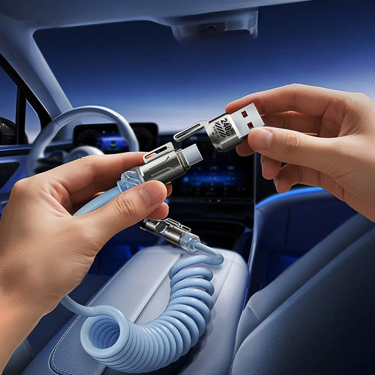 240W 2-in-1 Coiled Fast Charging Cable