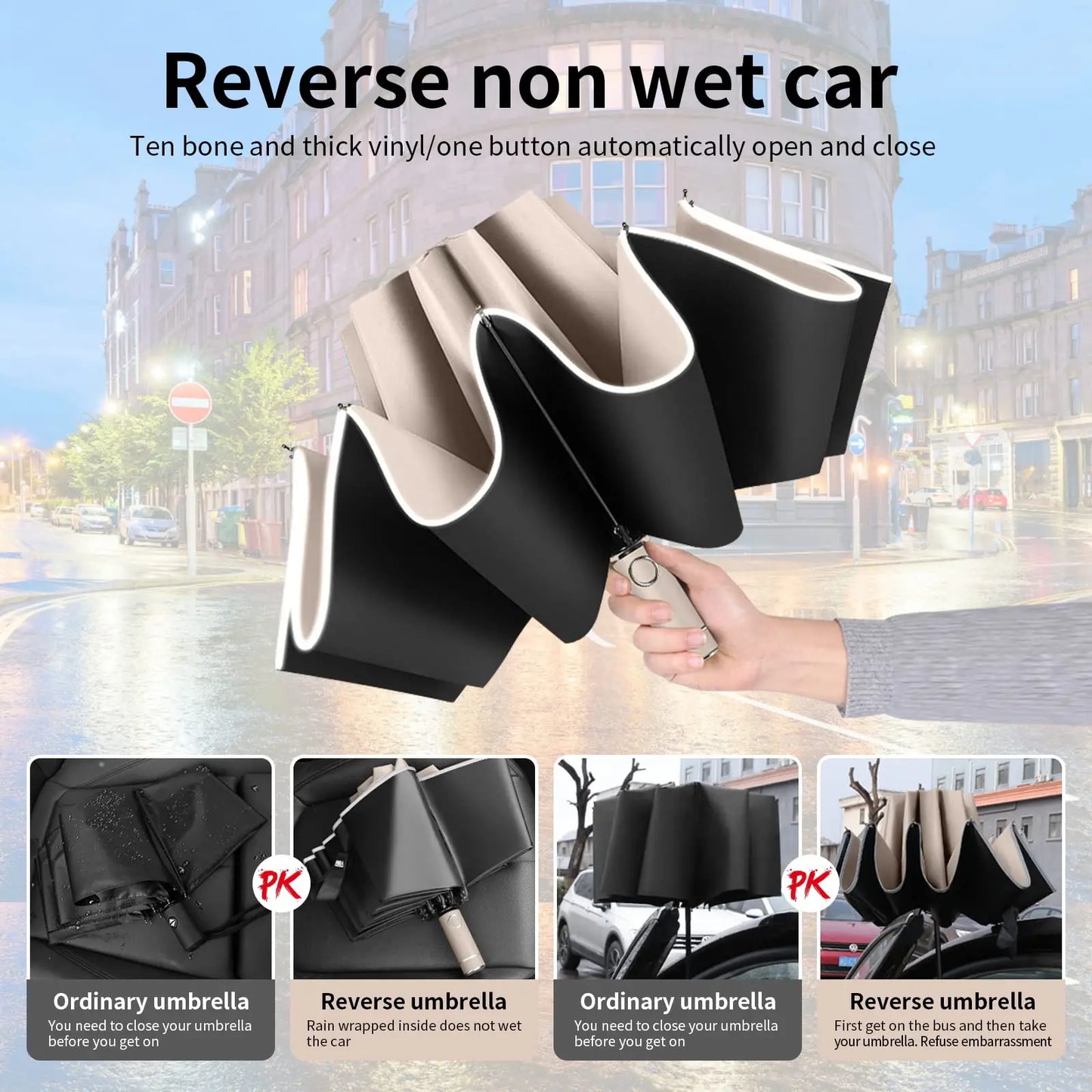 StormClip Reverse Folding Umbrella