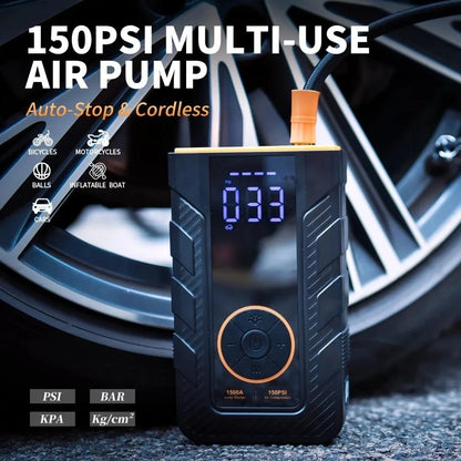 [IMP] 4-IN-1 Car Jump Starter with Air Compressor, Air Pump, Portable Power Bank, Tire Inflator