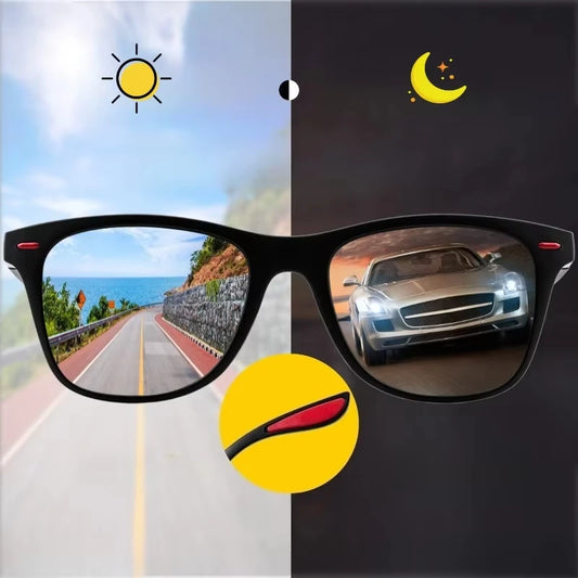Polarized Round Night & Day Vision Sunglasses for Men